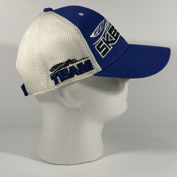 Skeeter Team Logo Trucker Hat Yamaha Eat Sleep Fish Blue White Adjustable EUC - Picture 3 of 9
